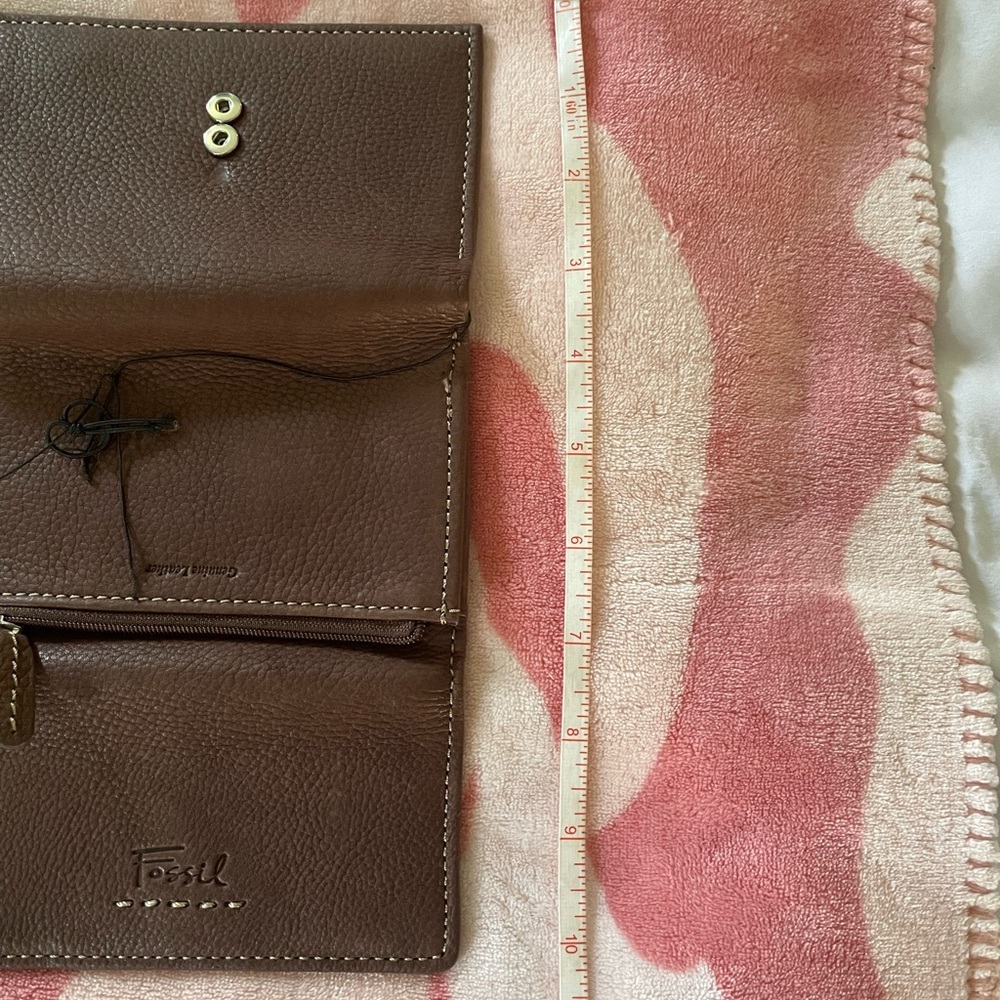 Fossil Popstitch Espresso NWT Wallet & Preowned Checkbook Wallet - Picture 15 of 16